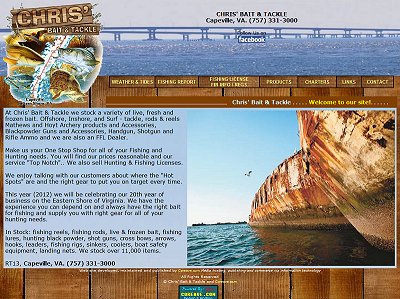 Chris Bait & Tackle Web Design