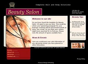 Sample Beauty Salon Site